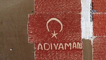 Kurutulan Kırmızı Biber ile Yapılan Türk Bayrağı Havadan Görüntülendi