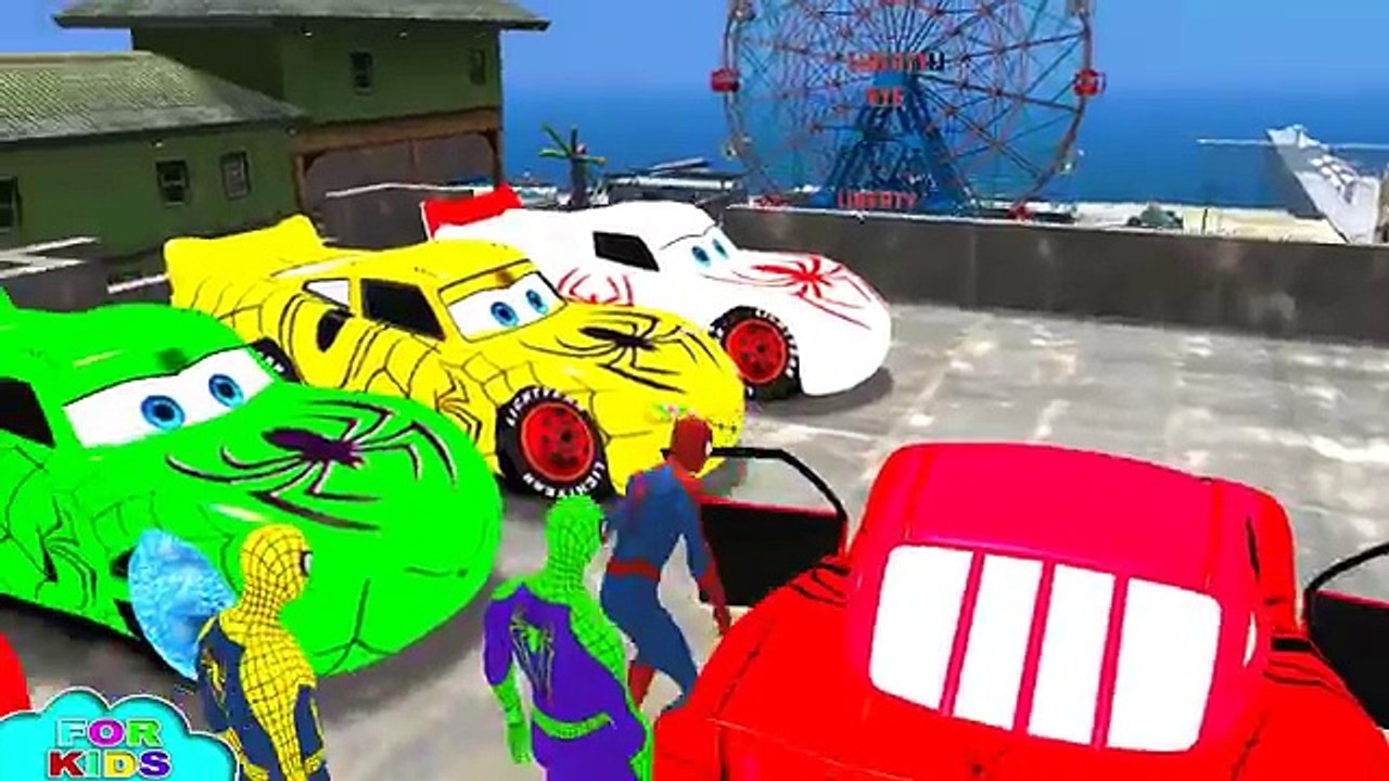 Et noir Bleu des voitures les couleurs vert garderie Rime homme araignée blanc jaune disney pixar