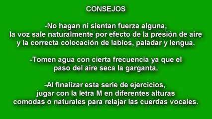 Ejercicios de vocalización - Clases de canto