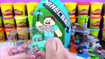 Huge Minecraft Steve Giant Playdoh Surprise Egg with Lego Toys and Blind Boxes