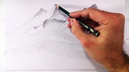 Como Dibujar Montañas Realistas a Lapiz Faciles y Paso a Paso