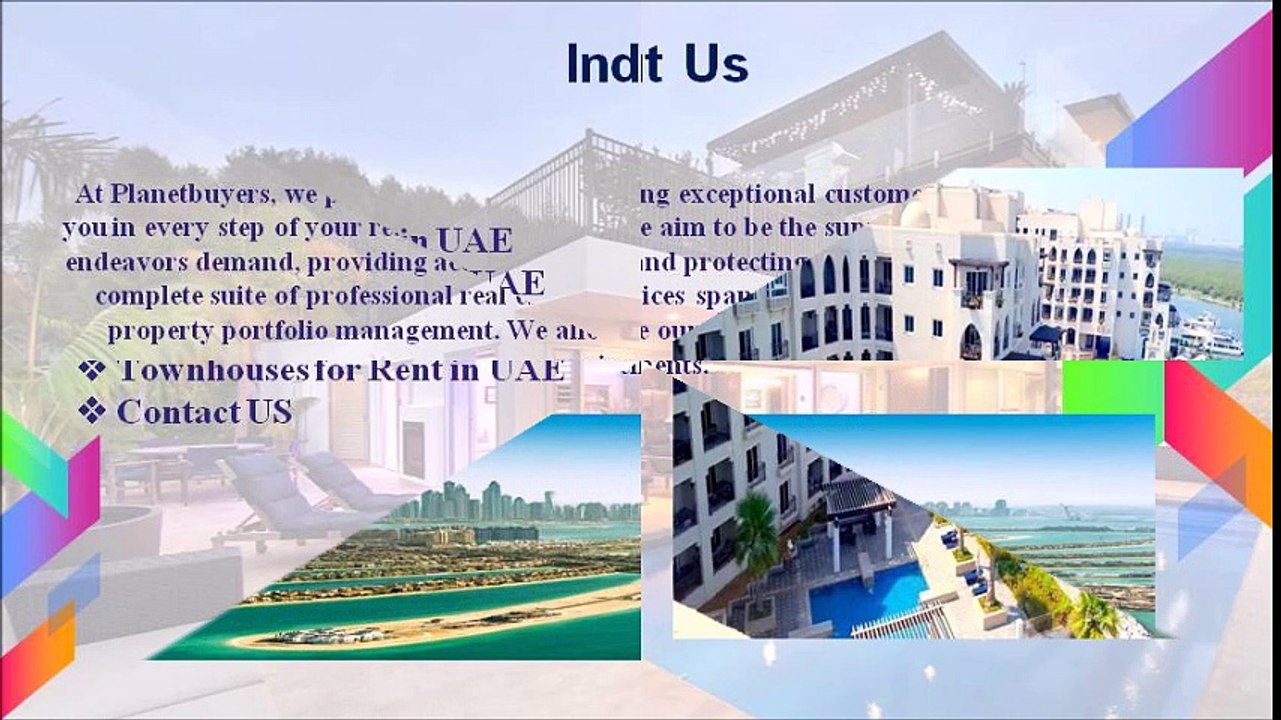 Best Properties for Rent in UAE-PLANETBUYERS