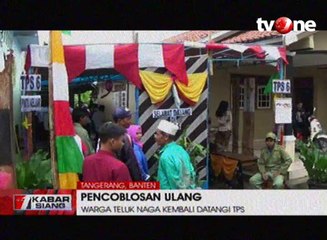 Pencoblosan Ulang Pilkada Banten di Teluk Naga