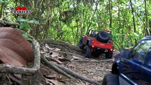 11 Trucks RC offroad adventures at Bangkit Road Trail SCX10 Honcho Jeep Defender