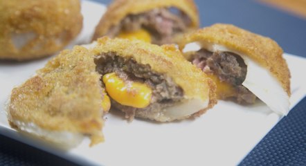 طريقة عمل حلقات البصل المقلية بالجبنة بالفيديو