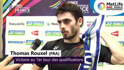 Yonex IFB : Interview de Thomas Rouxel - 1er tour qualifications