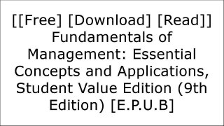 [XFBNn.[F.R.E.E R.E.A.D D.O.W.N.L.O.A.D]] Fundamentals of Management: Essential Concepts and Applications, Student Value Edition (9th Edition) by Stephen P. Robbins, David A. De Cenzo, Mary A. CoulterRay H GarrisonJack R. Meredith D.O.C