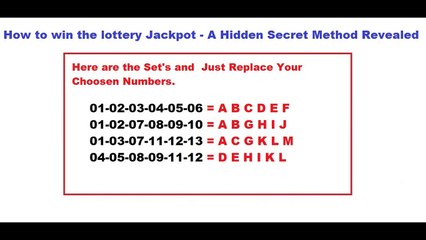 How to win the lottery Jackpot - A Hidden Secret Method Revealed