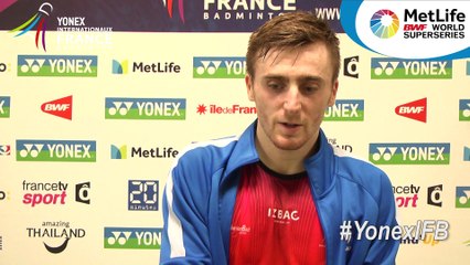 Yonex IFB : Interview de Lucas Claerbout - 1er tour qualifications