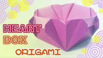Valentines day - How to make Origami Heart box - Easy origami