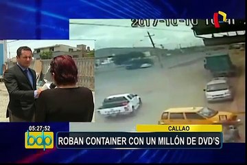 Callao: roban container con un millón de DVD´s de Taiwán