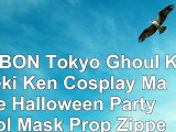 KOSBON Tokyo Ghoul Kaneki Ken Cosplay Maske Halloween Party Cool Mask Prop Zipper