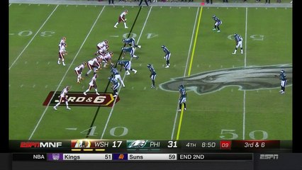 Graham-to-Graham! Brandon Graham hits Kirk Cousins' arm, Corey Graham gets INT