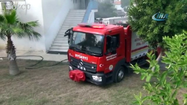 Kozan İlçe Emniyet Müdürlüğü binasında yangın