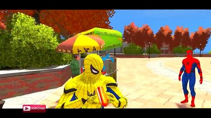 COLORS GARBAGE TRUCK PARTY & COLORS SPIDERMAN FUN VIDEO NURSERY RHYMES SONGS FOR CHILDREN