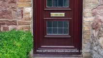 NEW COMPOSITE DOOR WITH FANLIGHT SUPPLIED AND INSTALLED IN CAERPHILLY SOUTH WALES