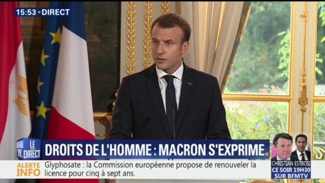 Macron ne veut pas donner de leçons sur les droits de l'Homme au président égyptien al-Sissi