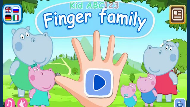 Five Fingers Hippo Pig Family (7 Languages) - Kids Songs Nursery Rhymes Apps
