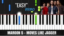 Maroon 5 - Moves Like Jagger Piano (Tutorial   Cover) with Lyrics | Synthesia Lesson