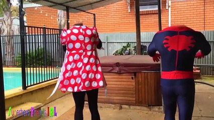 SPIDERMAN GETS SHRUNK! - Everybody shrinks - Elsa Spiderman Superhero Kid Movie In Real Life In 4K