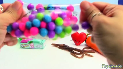 Cutting Open Mr Doh Beans Belly Farting Pig and Squishy Worms