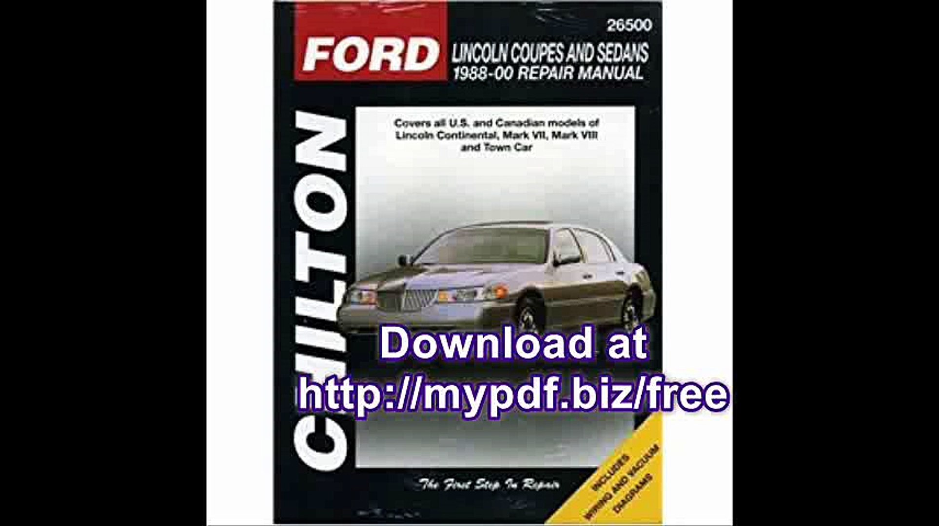 Lincoln Town Car Repair Manual Download Free