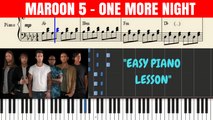 Maroon 5 - One More Night Piano (Tutorial   SHEETS) with Lyrics | Synthesia Lesson.