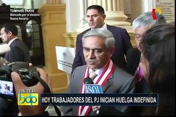 Huelga de trabajadores del PJ afectará atención de 5 mil expedientes por día