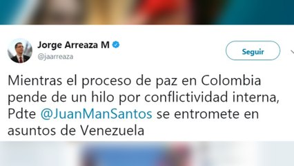 Canciller venezolano dice que proceso de paz en Colombia "pende de un hilo"