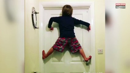 Ce petit garçon intrépide grimpe aux murs en quelques secondes ! (vidéo)