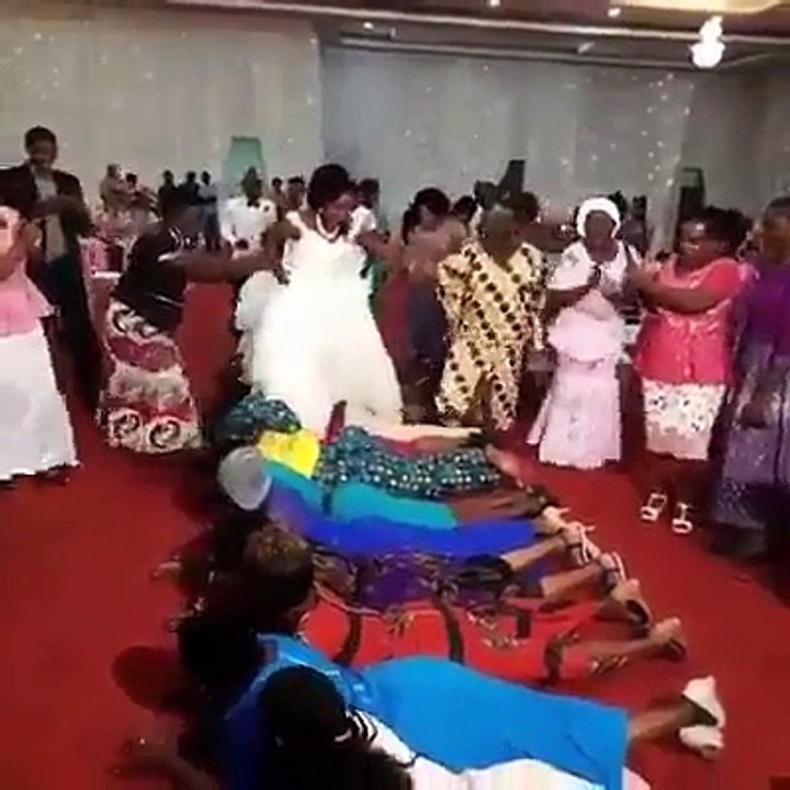 What a wedding entrance!
