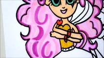 Coloring Pages BARBIE Rainbow Dash Hair Color MLP Coloring Book Videos For Children Learning Colors