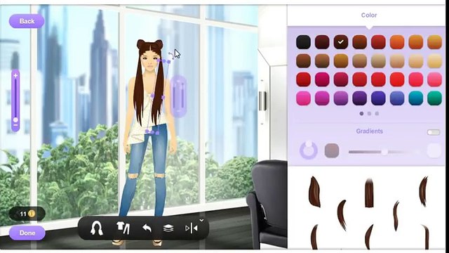 Stardoll Ariana Grande 10 stardollars hair design tutorial (cheap and easy)