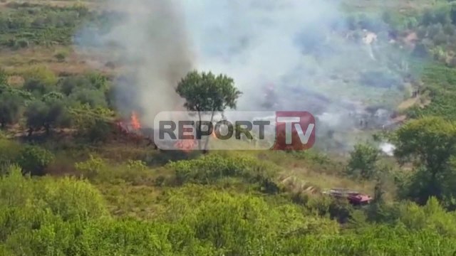 Report TV - Zjarr në kodrat e Ardenicës, rrezikohen antenat e TV