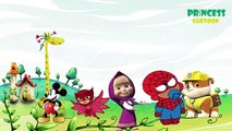 Masha Paw Patrol Transforms Into Pj Masks Saves Spiderman Mickey Mouse Nursery Rhymes