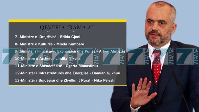 EDI RAMA SHPALL QEVERINE E RE ME 11 MINISTRA - News, Lajme - Kanali 7