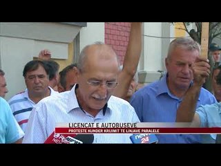 Licencat e autobusëve, protestë kundër krijimit të linjave paralele - News, Lajme - Vizion Plus