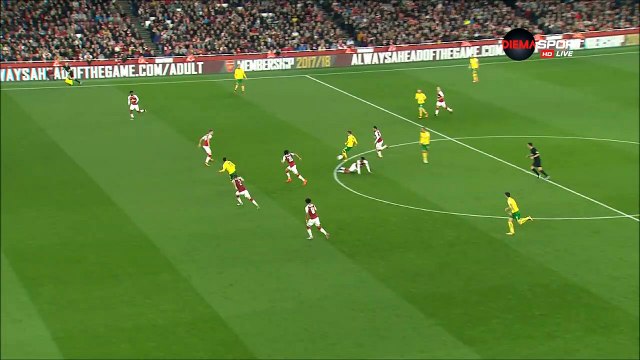 0-1 Josh Murphy Goal England Football League Cup Round 4 - 24.10.2017 Arsenal 0-1 Norwich City