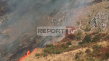 Report TV - Zjarr në Tarabposh, kërkohet ndihmë nga ajri