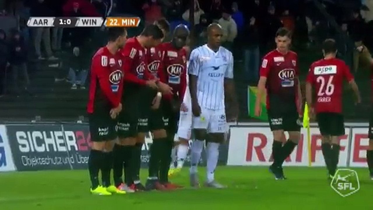 Aarau 1:1 Winterthur (Swiss Challenge League. 23 October 2017)