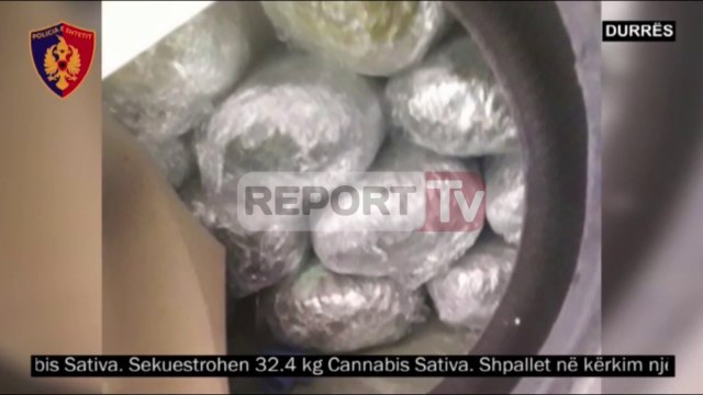 Report TV - Durrës, sekuestrohen 32 kg kanabis shpallet në kërkim 41-vjeçari