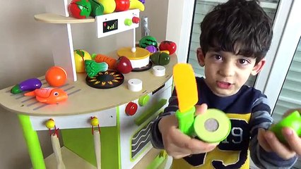 Learn Fruits and Vegetables For Children, Toddlers and Babies | Velcro Toy Cutting for Kids