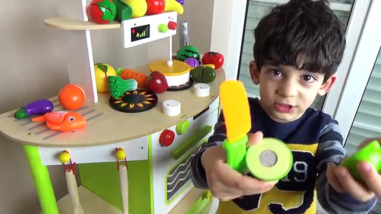 Learn Fruits and Vegetables For Children, Toddlers and Babies | Velcro Toy Cutting for Kids