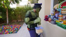 HULK SUPERMARKET TOYS For Kids w/ Frozen Elsa & Spiderman, Minnie Mouse & Joker Playtime Real Life