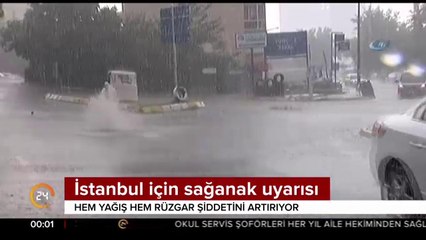 İstanbul için sağanak uyarısı