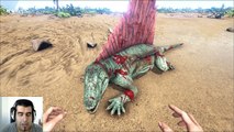 ARK Survival Evolved Dimetrodon VS Sarco Batalla dinosaurios arena gameplay español