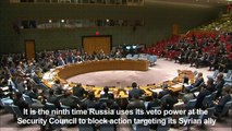 Russia vetoes UN resolution on extending Syria gas attacks probe