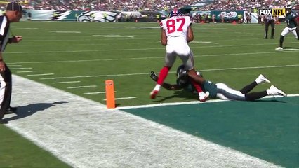 Sterling Shepard TD catch is reversed