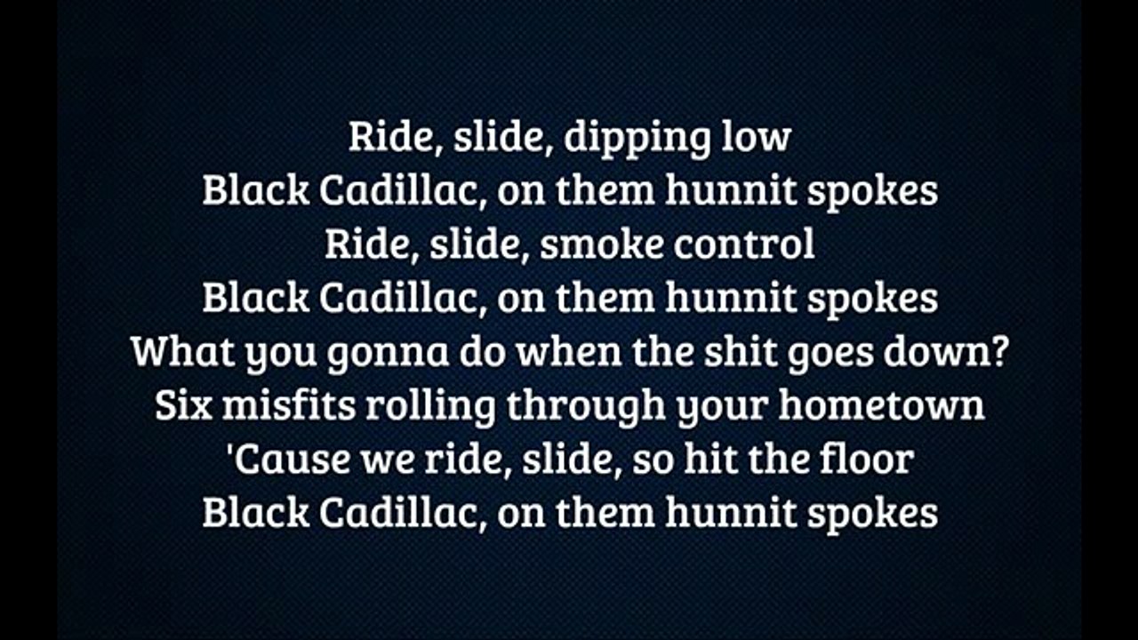 Hollywood Undead Black Cadillac Ft B-Real Lyrics -