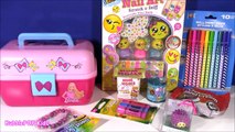 BARBIE Caboodle Trinkets & Goodies! ChocoPie Cream Emoji Scented Nail Polish Painting! SPK Lip BALMs